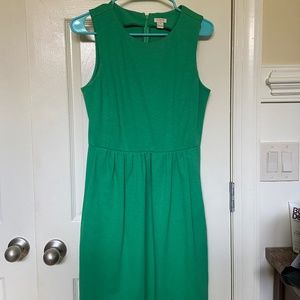 Green J Crew Sleeveless Dress with Pockets Small
